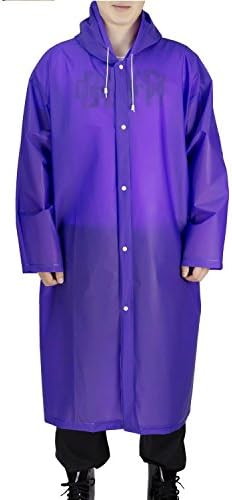 Adult Rain Coats Poncho with Hoods and Sleeves, Portable,Waterproof,EVA Material,Resuable for Hunting,Cycling,Biking,Hiking,Festivals,Traveling,Outdoors Activities,Theme Parks-Unisex Men Women