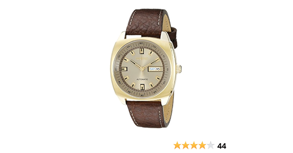 Seiko SNKN02 Analog Display Automatic Brown dial Men's Brown Leather Watch  : Seiko: Amazon.co.uk: Watches