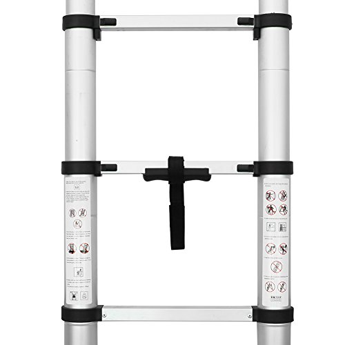 FEMOR 3.8M Alu Teleskopleiter Anlegeleiter Aluleiter Sprossenleiter Schiebeleiter - 7