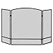 Produktbild Panacea 3 Panel Arch Screen, Metall, schwarz, 62.2 x 3,8 x 74.400000000000006 cm