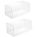 Produktbild InterDesign Behälter „Linus“ zum Organisieren, stapelbar, ideal für Küche, Vorratsraum, Büro, Badezimmer, Set of 2, Large