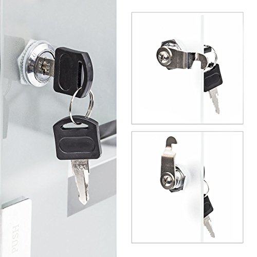Medizinschrank Arzneischrank Hausapotheke aus Edelstahl & Glas - 9