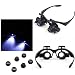 Produktbild LESHP 10X 15X 20X 25X LED Lupe Doppelte Brillen Lupe Objektiv Juwelier Uhr Reparieren Lupe Mit 2 LED Leuchten