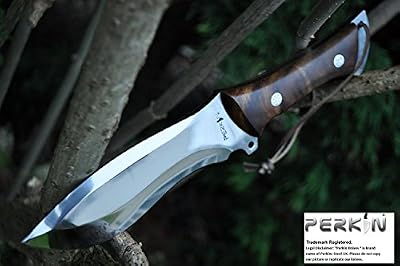 Perkin Knives Couteau de chasse avec gaine en cuir couteau de survie