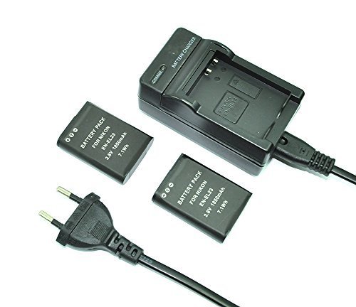 Mondpalast    Remplacement 2x Batterie Li-ion type EN-EL23 ENEL23 1800mAh   chargeur pour Nikon Coolpix P600 COOLPIX S810c