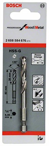Bosch Pro Zentrierbohrer HSS-G für Lochsägen (Länge: 80 mm)