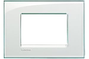 BTicino Livinglight Placca, 3 Moduli, Forma Rettangolare, Multicolore (Acquamarina)