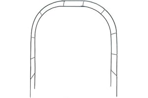 HUDHOWKS Arco da giardino in metallo, arco per rose da giardino, per piante rampicanti, per interni ed esterni, matrimoni, patio, spalier, giardino, festa da sposa, 200 x 190 x 38 cm