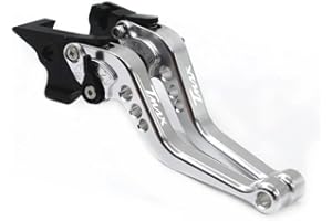 HZlailai Maniglie Regolabili Leve Breve Freno Frizione Leve Per T MAX 500 TMAX 500 TMAX 500 2001-2007 2005 Argento