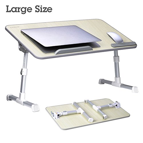 [2 Jahre Garantie] Avantree Laptoptisch Fürs Bett, Klappbare Bett Tisch Frühstück, Portabler Laptop Tablett, Notebook Ständer Verstellbarer Sofa Tisch - Große Größe