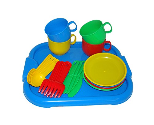 Preisvergleich Produktbild polesie 54708 Jiffy Geschirr Set und Tablett für vier Spielzeug