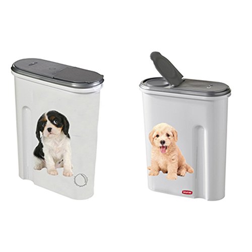 Curver Contenedor para pienso 6Kg con decoraci n de perros