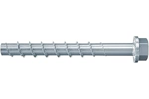 Fischer Viti per Calcestruzzo UltraCut FBS II 10x60 5/-/- US con Testa Esagonale e Rondella Integrata per Fissaggio e Rinforzo Solai in Cemento, Riultilizzabili, per Zona Sismica C1 e C2, 50 pz