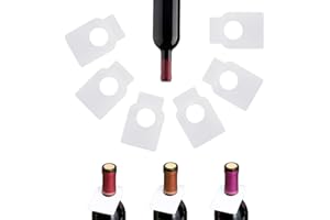 "N/A" OLRWSLG 200 Stück Flaschen Anhänger Etiketten PVC Flaschenanhänger zum Beschriften Wasserdicht Weinflaschen Etikett für Flasche Flaschenhals