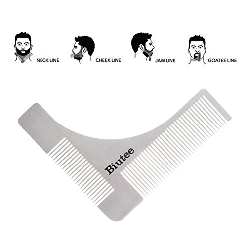 Biutee Rasier Schablone für die perfekt Bartform Rasur der Bartlinie Bart Styling Vorlage Barttrimmer Schablone Rasurvorlage Ziegenbart - 6