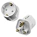 Produktbild out4live ® - Reisestecker UK GB England Travel Adapter EU Schuko 2-Pin auf UK 3-Pin Reise Steckdosenadapter Weiß