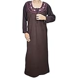 Indiatrendzs Women Fleece Nighty Full Sleeve Nightwear Nightgowns