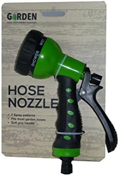 7 Pattern Garden Hose Spray Gun High Pressure Hand Sprayer with Soft Grip Handle Nozzle(green)