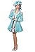 Produktbild Hochwertige Alcantara Uniformjacke für Damen Türkis Gardeuniform Gehrock Jacke Karneval Kostüm, Größe:42