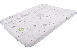 babyCalin Matelas à Langer Confort Etoile Grise 50 x 70 cm - Avec toise imprimée