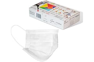 Go-Form Dave Junior Bianco - Astuccio Da 15 Mascherine Pediatriche Monouso Certificate Ce Con Tangram Sul Coperchio - Made In Italy - 210 g