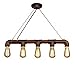 Produktbild Louvra Vintage Pendelleuchte Retro Wasserrohr Hängelampe Industrie with 5 Lamps for Bar Restaurant, Cafe, Esszimmer usw. (Rost)