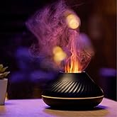 MARZIUS Flame Aroma Diffuseur d'huiles essentielles humidificateur 7 Couleurs de Flamme, pour la Maison, la Chambre, Le Yoga,