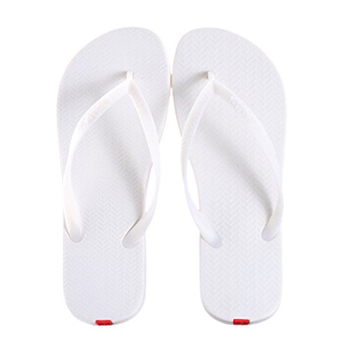 Unisex Casual Flip-flops Beach Slippers Anti-Slip House Slipper White