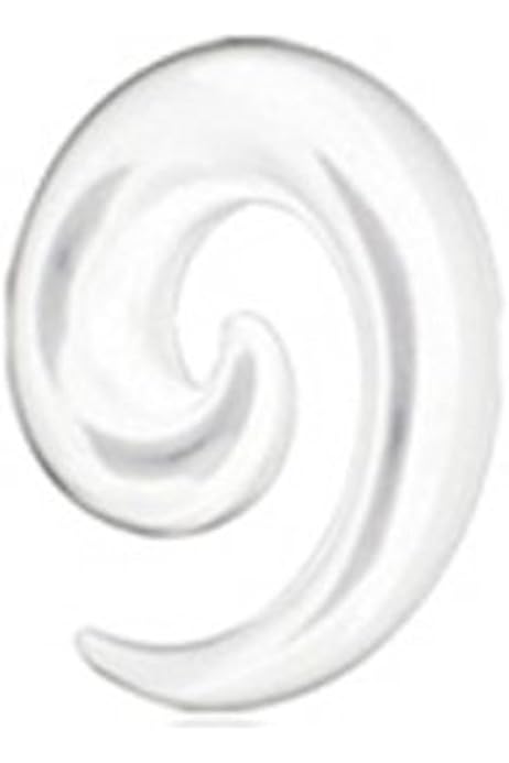 Élargisseur (écarteur) Spirale En Acrylique Transparent - Pour Piercing Lobe, Diamètre 6mm