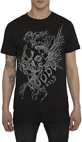 Mens Designer Cool Urban Rock Style Grey, Black Tattoo Glossy Ink Print Tee Shirts – VOODOO DESIGNS 100% Cotton Jersey T Shirt - Crew Neck Short Sleeve Fashion Tees For Men