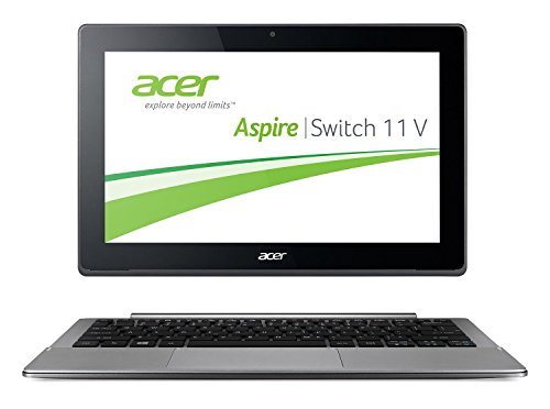 Preisvergleich Produktbild Acer Aspire Switch 11 V (SW5-173) 29,5 cm (11,6 Zoll Full HD IPS) Convertible Notebook (Intel Core M-5Y10c, 4GB, 128GB SSD + 500GB HDD, Intel HD Graphics 5300, Win 10 Home, Multi-Touch) silber