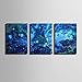 Produktbild XGHC LED-Leinwand-Kunst Landschaft Fantasie Modern Europischer Stil,Drei Paneele Leinwand Vertikal Druck-Kunst Wand Dekoration For Haus , include inner frame , 20" x 28"