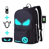 La mejor parte de esta elegante bolsa de aire frío es después de absorber la luz, después de absorber la luz en el día unos 10-20 minutos, puedes ver el efecto fluorescente en la oscuridad y puede durar de 4 a 6 horas.(La mochila luminosa genérica masculina y femenina te hace a ti o a tus hijos más atractivos y seguros por la noche).