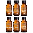 Pure Source India Aroma Diffuser Oil (Lavender, Lemongrass, Rose, Jasmine, Sandalwood and Mogra), 15ml Each, Multicolour - Set of 6