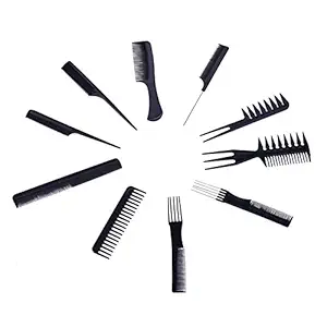 Syga Set Of 10 Professional Hair Cutting & Styling Comb Kit