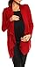 Happy Mama Women's Maternity Waterfall Cardigan Shrug Jacket Blazer UK10-18 320p (Crimson, UK 14, XL)