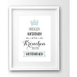 Krone richten Typografie ungerahmt, Sprüche Poster