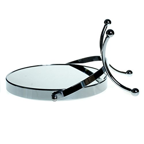 HIMRY® Kosmetik Spiegel 8 inch, 360° drehbar, 5X Vergrößerung. 2 Spiegel: normal und 5 – fach Vergrößerung, Designed Kosmetikspiegel, 19 cm ø, verchromt, KXD3118-5x - 6