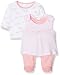 Kanz Girl's Strampler + T-Shirt 1/1 Arm Footies, Rosa (carmine rose melange 8185), 56