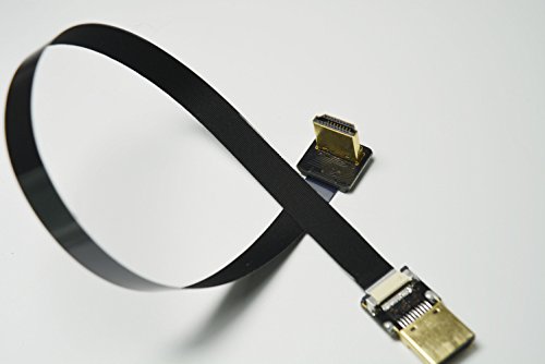 Neue schwarze FPV HDMI Kabel Standard-Schnittstelle zu Standard-Schnittstelle 90 Grad für RED BMCC FS7 C300 50CM - 7