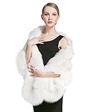 Kunstpelz Schal Stola Bolero Damen - 175cm Für Hochzeit & Abend