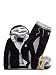 Produktbild Herren Trainingsanzug Winterjacke Kapuzenpullis Satz Jogginghose Gym Set LMMVP (L, Black)