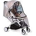 Universal Stroller Raincover Waterproof Windproof Pushchair Pram Stroller Buggy Rain Cover with Canopy Baby Travel Weather Shield