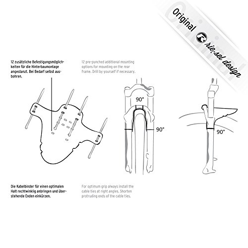 Riesel Design SET schlamm:PE+ rit:ze Spritzschutz Fahrrad Vorderrad Hinterrad Federgabel | XC | MTB | MARATHON | FREE RIDE | 26″ | 27, 5″ | 29″ - 3