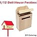 Produktbild Gaddrt 4.6x2.6x6.9cm Außerhalb des hölzernen Briefkasten-Briefkasten-Briefkasten-Briefkasten-DIY Farbe für 1/12 Puppenhaus Miniatur Spielzeuge