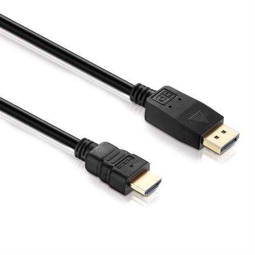 HDSupply X-DC055-030 DisplayPort auf HDMI Kabel , vergoldete Kontakte, 3,0m, schwarz