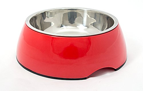 Petuky 2 en 1 en mélamine Feeder, Rouge