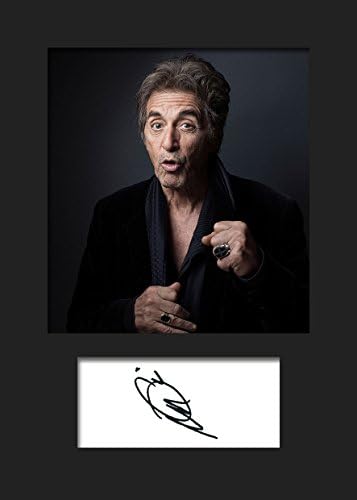 AL PACINO | Signed Mounted Photo Reprint | A5 Size to Fit 6x8 Inch Frames | Machine Cut | Photo Display | Present Gift Collectible