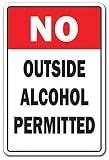 Material: aluminio. WSMsign Señales de Advertencia de Bebidas de Vino, sin Alcohol en el Exterior, para decoración de Casas de Peligro, para Patio, precaución, señal de Advertencia de Metal Divertido, 8 x 12