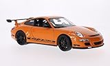 Bauart : Fertigmodell Unbekannt Porsche 911 GT3 RS (997), orange, Modellauto, Fertigmodell, Welly 1:18